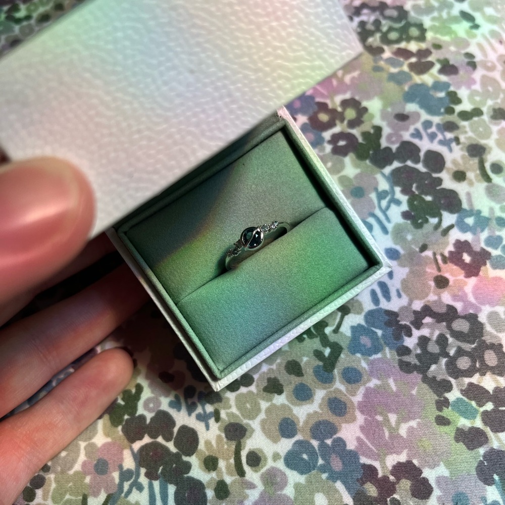 Silver Ring with Blue Stones